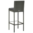 thumbnail image 5 of vidaXL 5 Piece Outdoor Bar Set with Cushions Poly Rattan Grey, 5 of 5