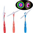thumbnail image 1 of Juguetes iluminados TANGJMXG de ruedas giratorias de arcoíris con purpurina LED 2 piezas, 1 of 4