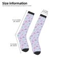 thumbnail image 2 of Naloa Purple Butterfly Thigh High Socks Extra Long Stretchy Sock Women Over Knee High Opaque Stocking Daily Wear, 2 of 6