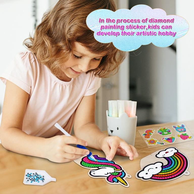 Girls Sparkle Gem Sticker Diamond Painting Kit Unicorn Mermaid Art Stickers  Diy