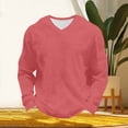 thumbnail image 4 of fatyb Men's Long Sleeve T Shirts Big and Tall V Neck Loose Tops Lightweight Casual Basic Tee for Men, 4 of 7