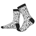 thumbnail image 2 of KLL Black Footprints Print Cool Socks Men's Women's Crew Socks Funny Crazy Novelty Stockings, 2 of 7