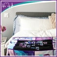 thumbnail image 3 of Suicide Prevention Awareness Blanket Heart Teal Purple Ribbon Fuzzy Plush Flannel Cozy All Seasons Microfiber Warm Decorative Lightweight Bedroom 50"x60" for Bedding Room Travel Office Decor, 3 of 6