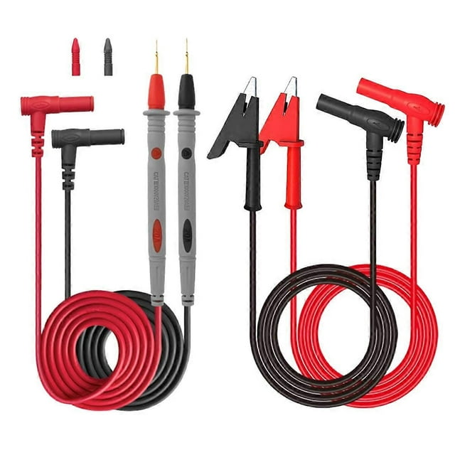 Multimeter Test Leads, 1 Pair of Test Leads with Alligator Clips