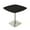 Black Cypress w/Silver Base, variant on 60" Small Arc Boat Bistro Height Table Double Metal Base Bar Table