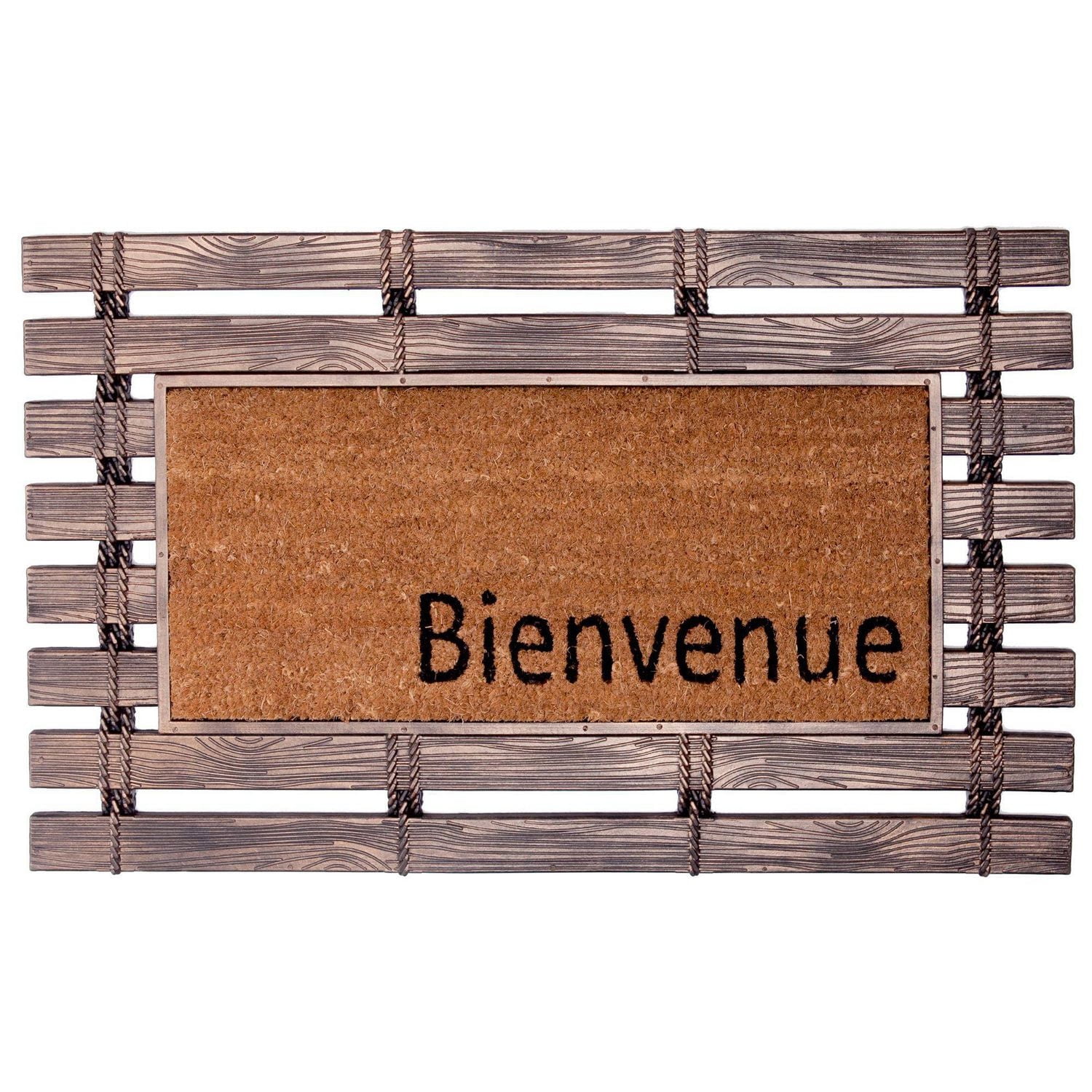 Bienvenue En Caoutchouc Clôture Avec Coir Paillasson