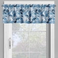 thumbnail image 4 of Ambesonne Birds Valance & Curtain, Exotic Parrots Blue Leaves, 55"x30", Dark Sky Blue and White, 4 of 7