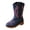 Blue, variant on Girls Mid Calf Boots Classic Embroidered Round Toe Waterproof Non Slip Cowboy Cowgirl Western Riding Boots