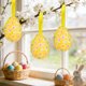 thumbnail image 5 of Adornos de huevos de Pascua de espuma forrados en tela | Decoraciones de huevos con estampado floral a cuadros | Adornos colgantes para fiestas y decoración del hogar, 5 of 6