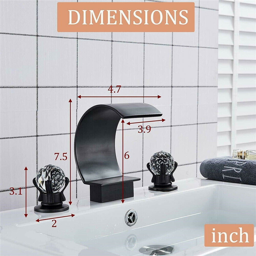 Senlesen Brass Orb Waterfall Bathroom Faucet