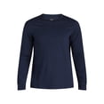 thumbnail image 2 of George Men's and Big Men's Cotton Crewneck Tee with Long Sleeves, 3-Pack, Sizes XS-3XL, 2 of 7