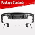 Ikon Motorsports Rear Diffuser, Compatible with 2024-2026 Ford Mustang ...