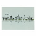 thumbnail image 1 of Travel Cutting Board, Modern Kiev Skyline with Iconic Landmark Buildings and Reflection, Decorative Tempered Glass Cutting and Serving Board, in 3 Sizes, by Ambesonne, 1 of 2