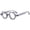Gray Frame Transparent Lens, variant on Polygon Sunglasses for Women and Men AC Lens PC Frame Driving Glasses for Travel Fashion Wear and Sun Protection Round