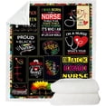 thumbnail image 3 of Nurse Gifts Black Nurses Week Gifts Throw Blanket, Retirement Gifts,RN Gifts for Black Nurses,Nurse Gifts for Women,School Nurse Gifts,Soft Fluffy Sherpa Warm Throw Blankets for Bed Office, 3 of 6