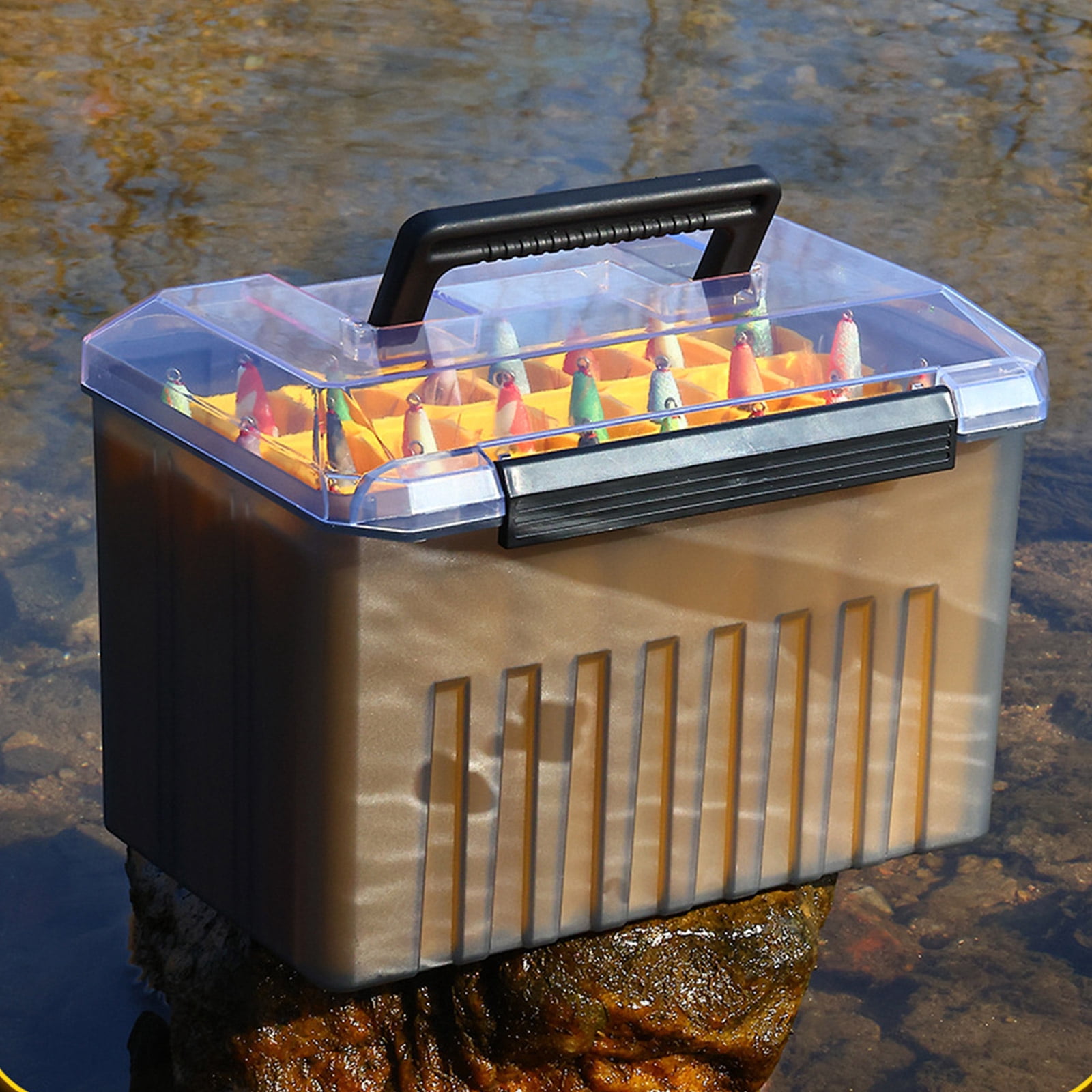 Fishing Lure Organizers Portable Fishing Tackle Box Shrimp Lure Baits Box Waterproofs Thickened Squid Baits Box