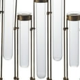 thumbnail image 3 of Benjara BM285277 18 in. 9 Slot Accent Vase, Glass Body Pieces in Iron Frame - Antique Bronze, 3 of 5