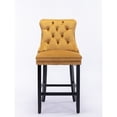 thumbnail image 2 of Golden American - style Barstools with Button Tufting / Exquisite Luxury in Dining Rooms, 2 of 6