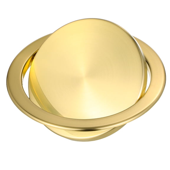 BESTYASH Flush Trash Can Lid Golden Stainless Steel Compatible with Various Trash Bins