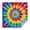 Colorful Tie Dye, variant on Colorful Tie Dye Mandala Pattern Square Tablecloth,Waterproof Square Table Cover,Wipeable Spillproof Washable Table Cover for Home Kitchen Party Decor 42"X42"(107x107cm)