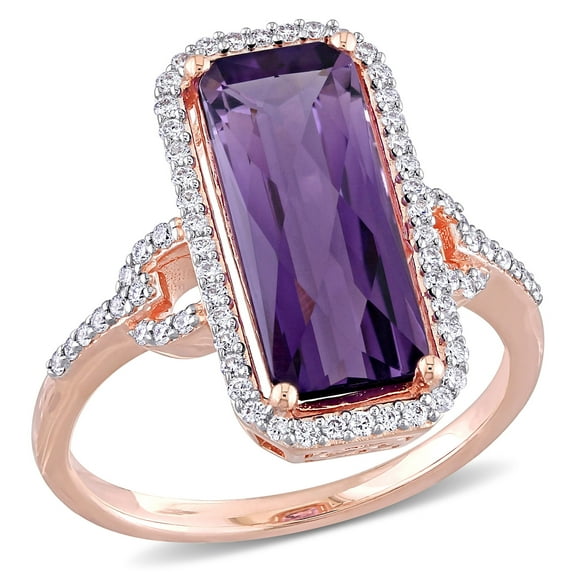 Everly Women's Amethyst 14k Rose Gold Ring
