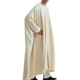 thumbnail image 7 of FAHUOMU Men's Muslim Robe Casual Long Sleeve Crew Neck Tunic Thobe for Men Arabic Clothes for Men Arab Robe Caftan, 7 of 7