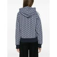 thumbnail image 3 of Lacoste Navy Blue And White Jacquard Zip-Up Hoodie (Women's), 3 of 4
