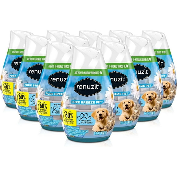 Renuzit Adjustable Air Freshener, Pure Breeze Pet, 7oz/12pack