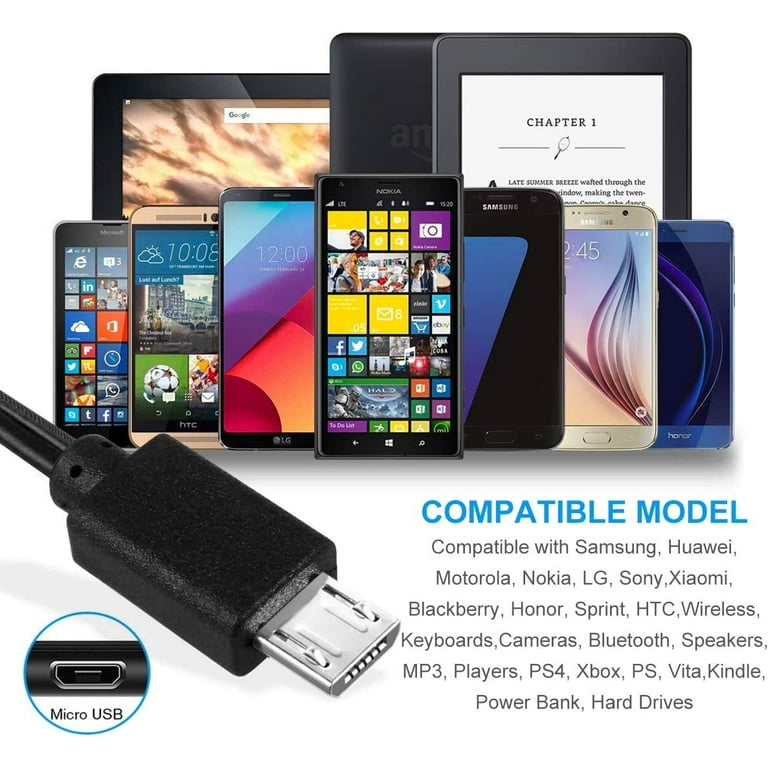 Câble Micro USB de Charge pour téléphones Android, Samsung, Huawei