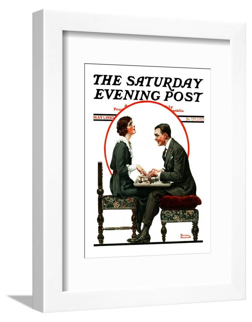 Ouija Board Saturday Evening Post Cover, May 1,1920 Framed Print Wall