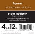 thumbnail image 6 of Imperial 4-inch x 12-inch White Plastic Louvered, Floor Register, Rectangular, Household Vent Cover, 6 of 6