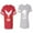 Men Red / Women Heather, variant on King Queen Eagle White Matching Couple Cotton Jerseys (Men Red / Women Black) (Men S / Women S)