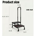 thumbnail image 3 of Heavy-Duty Step Stool with Adjustable Handrail for Seniors, Ideal for High Beds, Supports Up to 400 lbs - Safe and Sturdy Assistance for Elderly Adults, 3 of 9