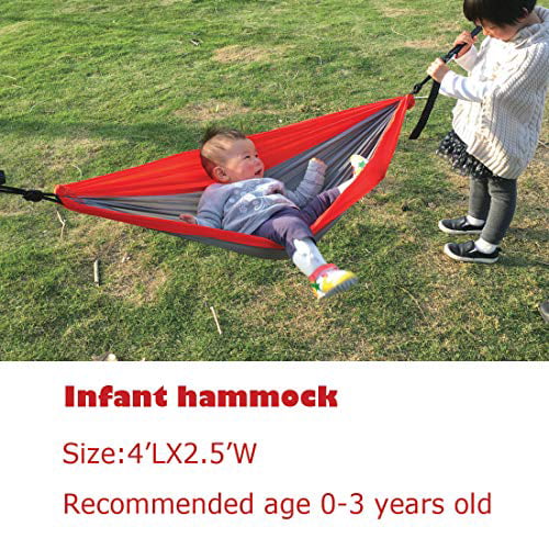 funlife Parachute Camping Hammock-5 Size for Toddler Teenage Single Adult Double Adult Includes Tree Friendly Hammock Straps 10FT Long 12Loops 2PCS and Strong Carabiners 2PCS