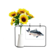 thumbnail image 1 of Actividad de alimentos de peces del océano Tarjeta de bendición de jarrón de girasol artificial, 1 of 3