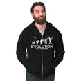 thumbnail image 4 of Fly Fishing Joke Cool Funny Fishermen Zip Hoodie Sweatshirt Men Brisco Brands S, 4 of 5