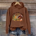 thumbnail image 3 of Thanksgiving Women's Printed Casual Hoodie With Pocket And Adjustable Drawstring, 3 of 3