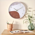 thumbnail image 2 of REGALWOVEN Wall Clock, Modern Silent Non Ticking Battery Operated Clocks for Office, Home, Bathroom, Kitchen, Bedroom, Living Room Orange 12 Inch, 2 of 6