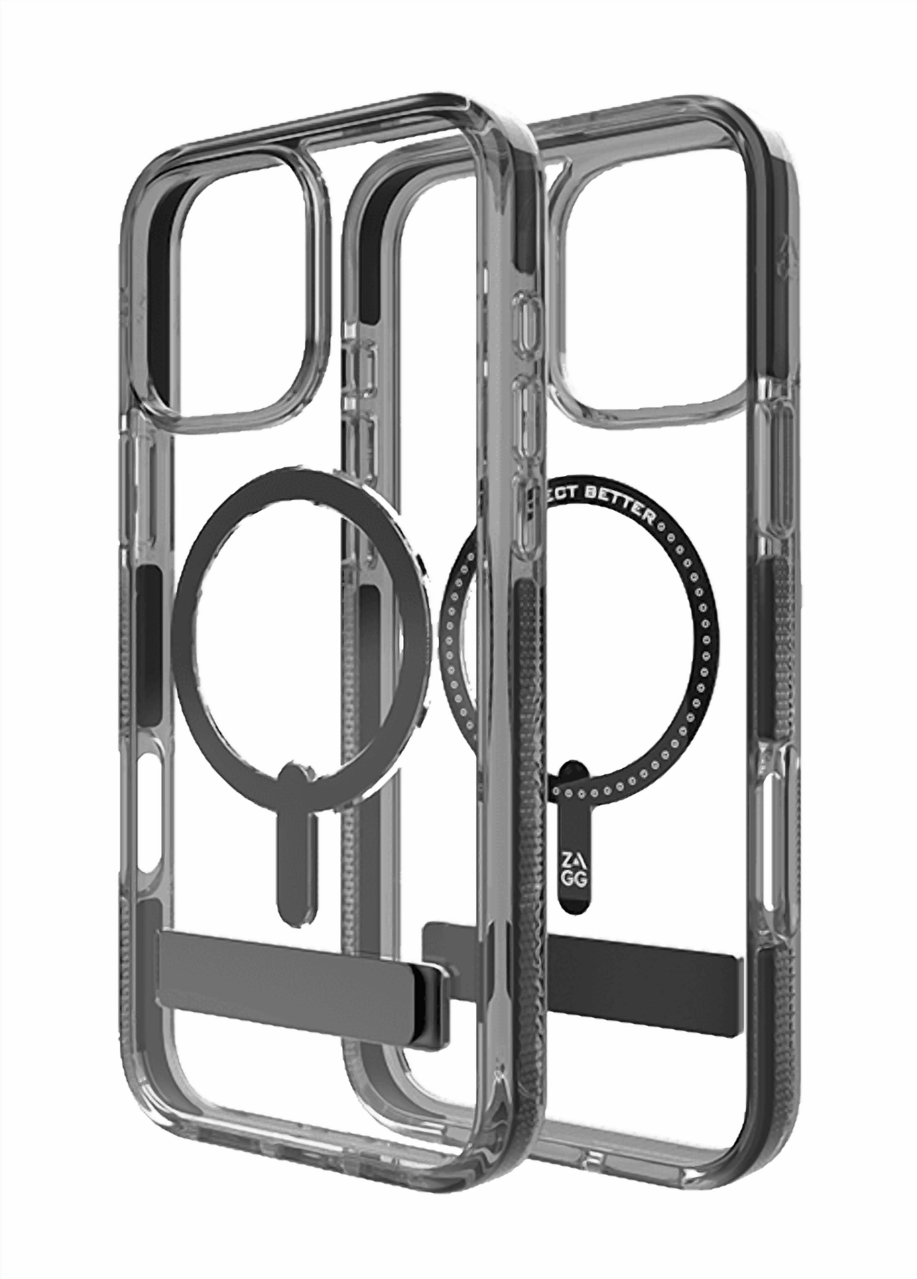 ZAGG Piccadilly Snap with Kickstand Case iPhone 16 Pro Max Clear/Black