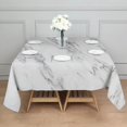 thumbnail image 3 of 42x42in(107x107cm) Square Tablecloth, Waterproof Polyester Table Cover, Wrinkle Resistant & Washable Fabric for Dining, Kitchen, Picnic, Turquoise Marble Pattern, 3 of 6