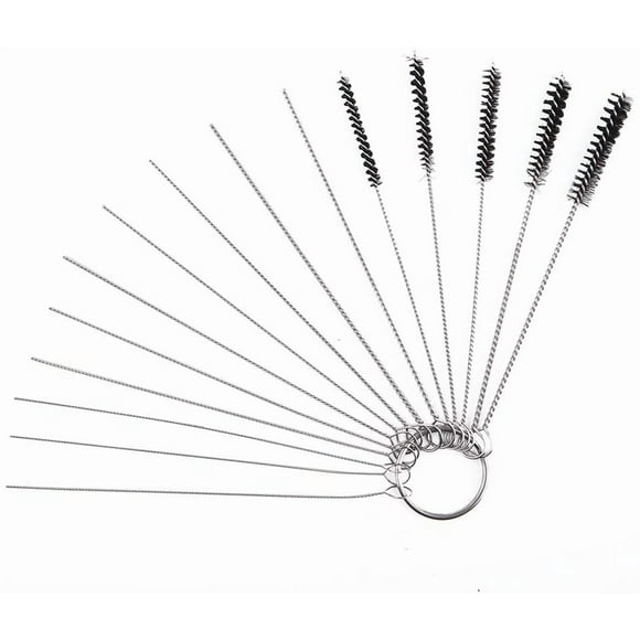 Ensemble de 15 Longues Brosses Brosse de Nettoyage Brosse Fine Petites Brosses de Nettoyage Brosse Étroite Brosse pour Pailles à Boire Brosses de Nettoyage pour Bouteilles pour Tubes à Essai Nettoyage Buse de Théière Machine à Espresso