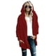 thumbnail image 3 of UKAP abrigo para mujer, prendas de vestir con capucha, chaqueta tipo cárdigan, abrigos peludos informales de manga larga para mujer, 3 of 6