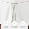 thumbnail image 5 of Tailored Pleated Bed Skirt Box Spring Frame Cover Dust Ruffle in White for King Size Bedding by Comfort Canopy, 5 of 12