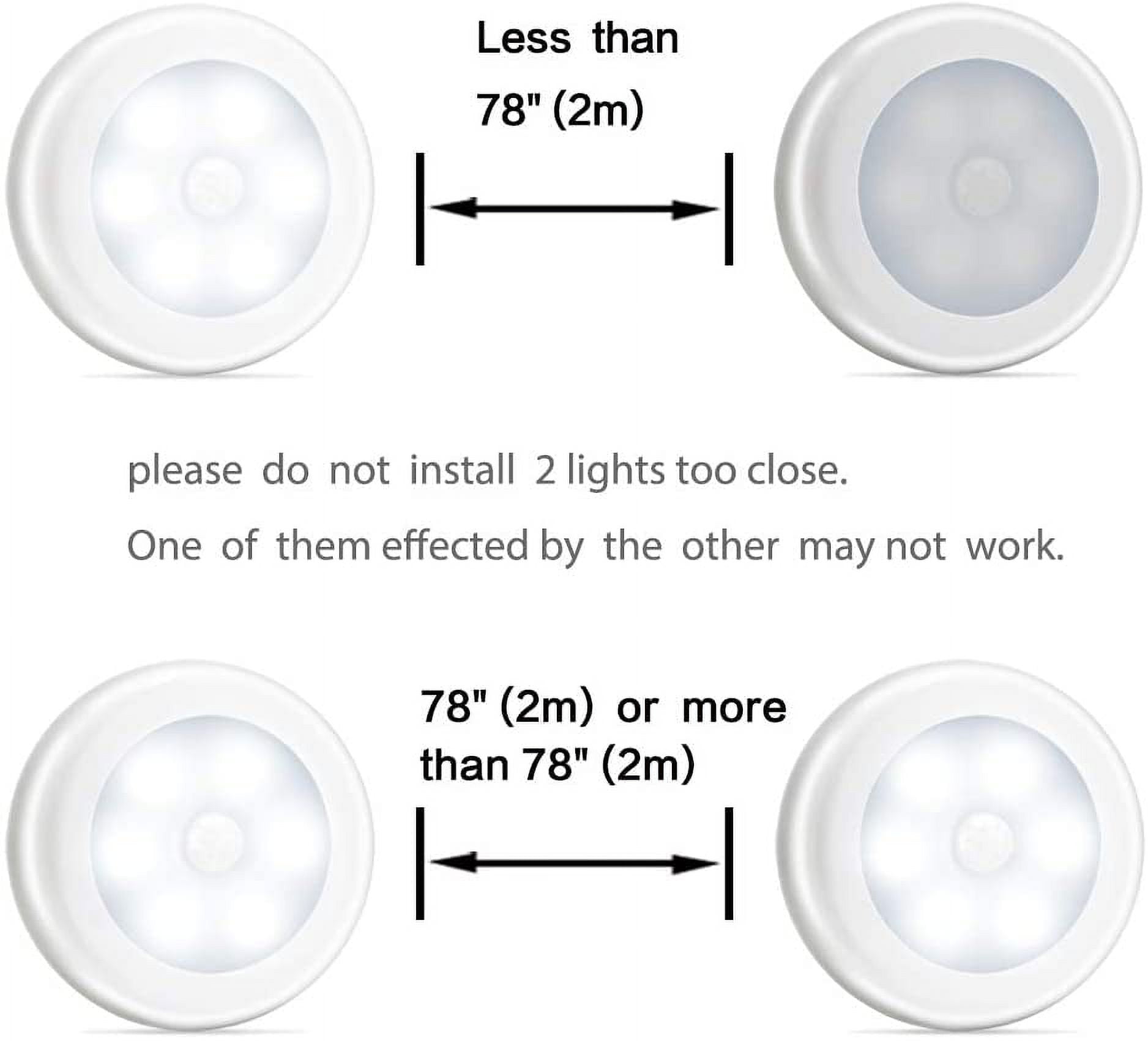 Novelty Place 3 Pcs LED Motion Sensor Lights - Motion Sensing Bathroom Hallway Closet Nightlight