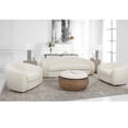 thumbnail image 4 of Uttermost Capra Contemporary Fabric and Wood Art Deco Sofa in White, 4 of 7