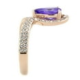 thumbnail image 4 of Luxe Jewelry Designs Women Ion Plated Rose Gold Stainless Steel Ring with Tanzanite CZ Stone - Size, 4 of 4