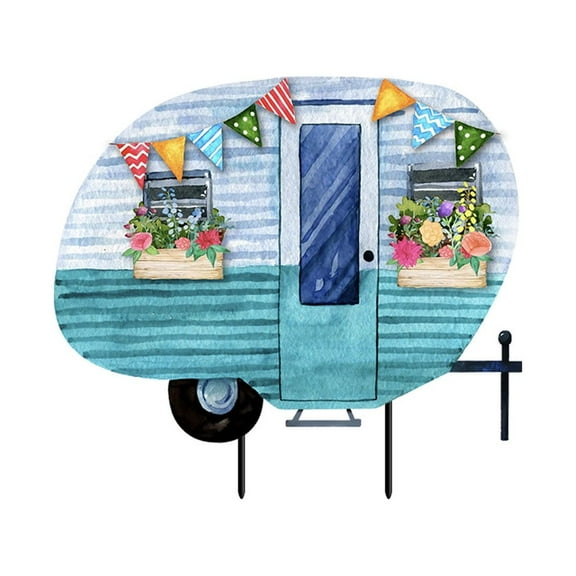 Spring Camper Metal Art 27.5" x 17" Briarwood Lane