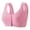 Pink, variant on Njagoc3 Wireless Bras for Women Plus Size Front Button Wide Straps Seamless Comfortable Everyday Daily Bra