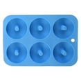 thumbnail image 2 of Zaxius Silicone Donut Mold Just Pop Out Non-Stick Doughnuts Baking Pans BPA Free for 6 Full-Size Donuts, Muffins, Cake Biscuit Bagels Easy Clean, Oven, Dishwasher Safe Blue, 2 of 8