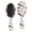 Halloween Skull Flower White Pattern, variant on Halloween Pumpkin Stripe White Pattern Brush, Detangling Hair Brush,Oval Paddle Hair Brush, Air Cushion Design Gifts for Wet Dry Hair Styling